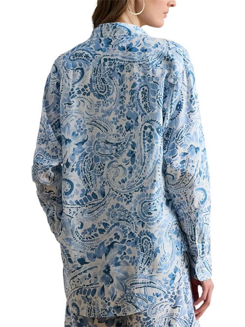 camicia donna fantasia bandana azzurro Ralph Lauren | 200P08926001